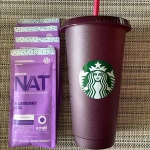 Pruvit Blueberry Açaí Starbucks Sparkle Cup combo